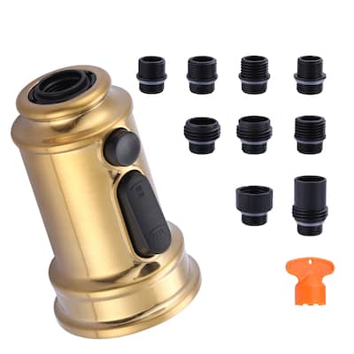 WOWOW Pull Down Kitchen Faucet Spray Head with 9 Adapters Kit