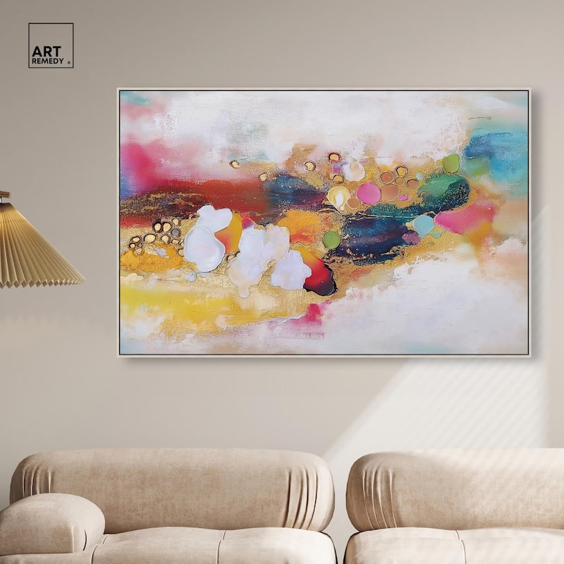 Vibrant Dabs I Canvas by Art Remedy