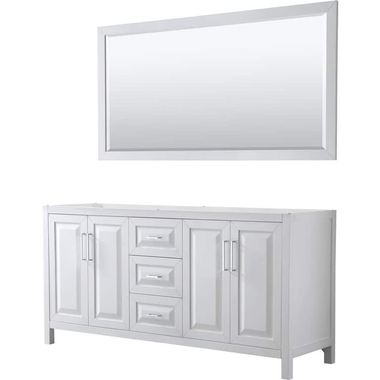 Wyndham Collection Daria 71" Double Free Standing Vanity Cabinet -