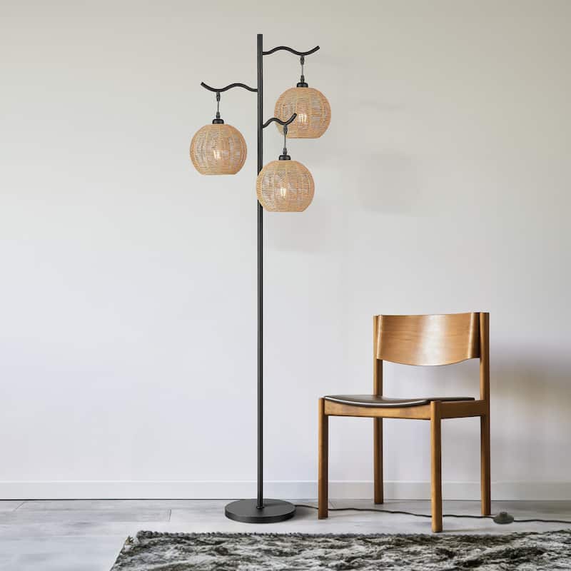 3 Light Floor Lamp, Foot Switch