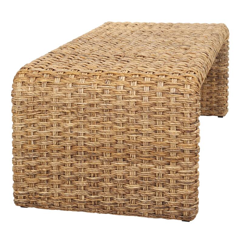 NPD Furniture Vaine Bohemian Woven Abaca Coffee Table or End Table