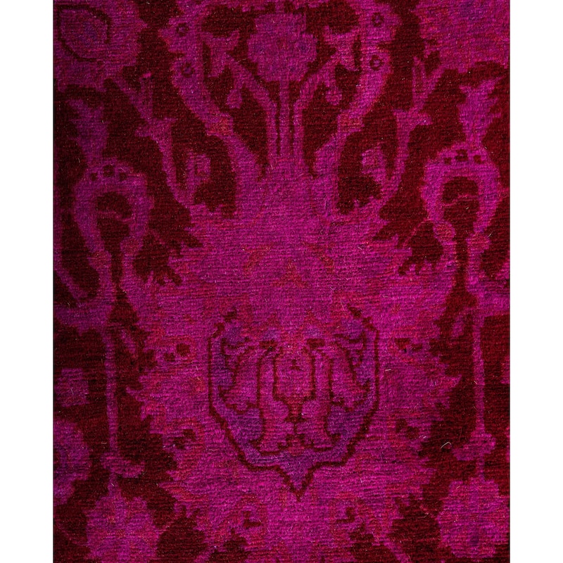 Overdyed One-of-a-Kind Hand-Knotted Area Rug - Purple - 6' 1" x 14' 1"