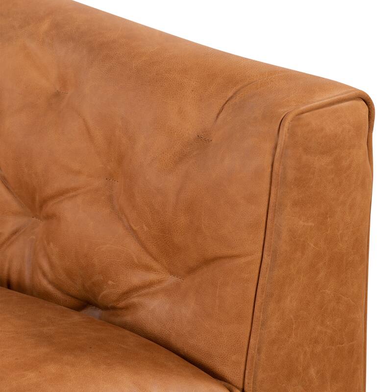 Poly & Bark Essex 74" Apartment Sofa - Full Grain Genuine Italian Leather