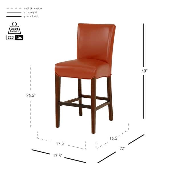 dimension image slide 3 of 8, NPD Furniture Milton Bonded Leather Counter Stool