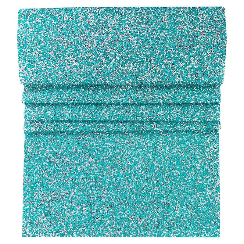 Sparkles Home Luminous Rhinestone Table Runner - 72 - Aqua