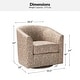 preview thumbnail 80 of 106, Cuenca Modern Living Room Wooden Upholstered 360° Swivel Barrel Chair with Metal Base and Wide Backrest
