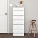 preview thumbnail 8 of 8, Prepac Astrid Tall White Dresser 16 in D x 20 in W x 52 in H 6-Drawer Chest for Bedroom