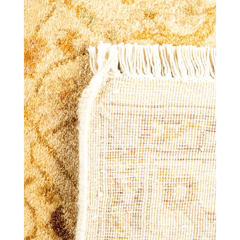 Overton Handknotted Wool Traditional Oriental Ivory Runner