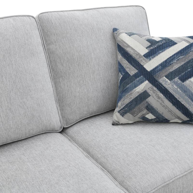 Furniture of America Maevy 3-Piece Taupe Chenille Sofa Set with Accent Pillows