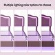 preview thumbnail 39 of 66, Velvet Upholstered Platform Bed Smart LED Bed Frame with Adjustable Height Headboard, Noise-Free Slat Support for Night's Sleep