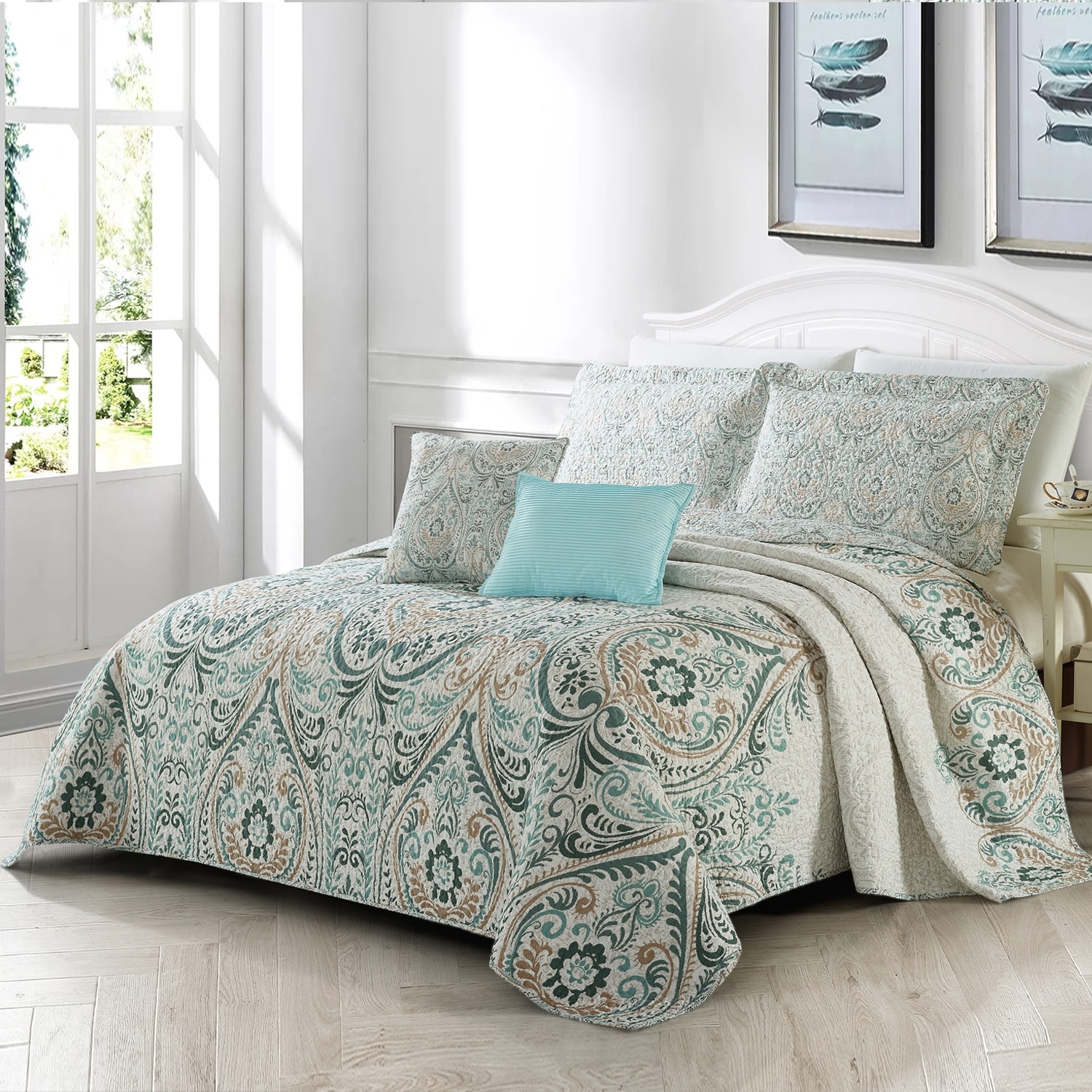 Serenta Visionary Microfiber 5-piece Quilt Set