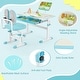 preview thumbnail 9 of 8, Gymax Kid's Study Desk & Chair Set Height Adjustable with Tilt Desktop