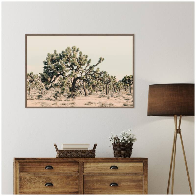 Kate and Laurel Joshua Tree No. 1 by Alicia Bock Framed Canvas Wall Art Print