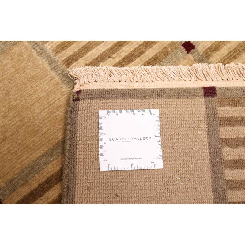 ECARPETGALLERY Hand-knotted Opulence Beige Wool Rug - 2'6 x 8'4