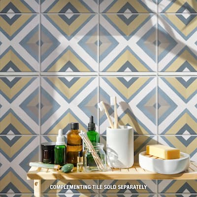 Merola Tile Rugosa Blanco Brillo 3/8" x 7-7/8" Ceramic Wall Trim - (1 Tile)