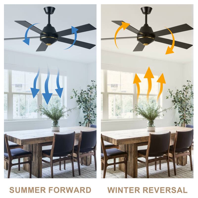 Bella Depot 52" Modern Ceiling Fan 6-Speed Reversible Fan with Remote Control