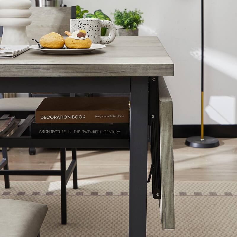 Folding Dining Table - 1.2" Thick Table Top - Versatile for Dining and Living Rooms