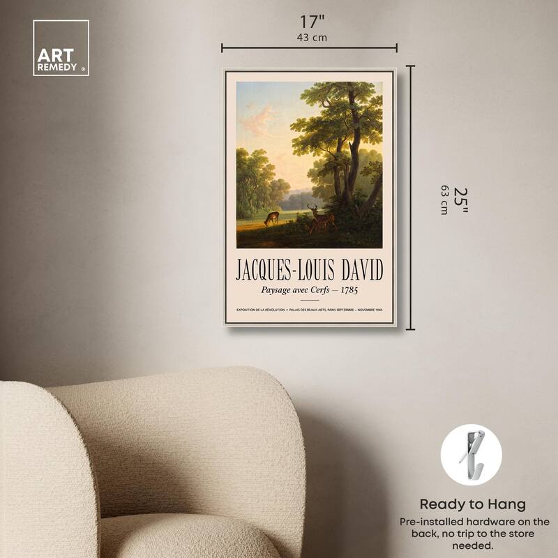 Deer in a Forest Canvas by Art Remedy