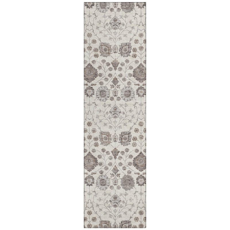 Machine Washable Indoor/ Outdoor Traditional Casual Chantille Rug