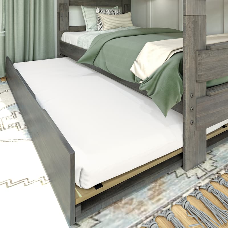 Max and Lily Farmhouse Twin over Twin Bunk Bed with Trundle