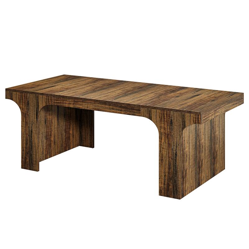 71" Large Wood Dining Table, Rectangular Kitchen Table, Dinner Accent Gathering Table