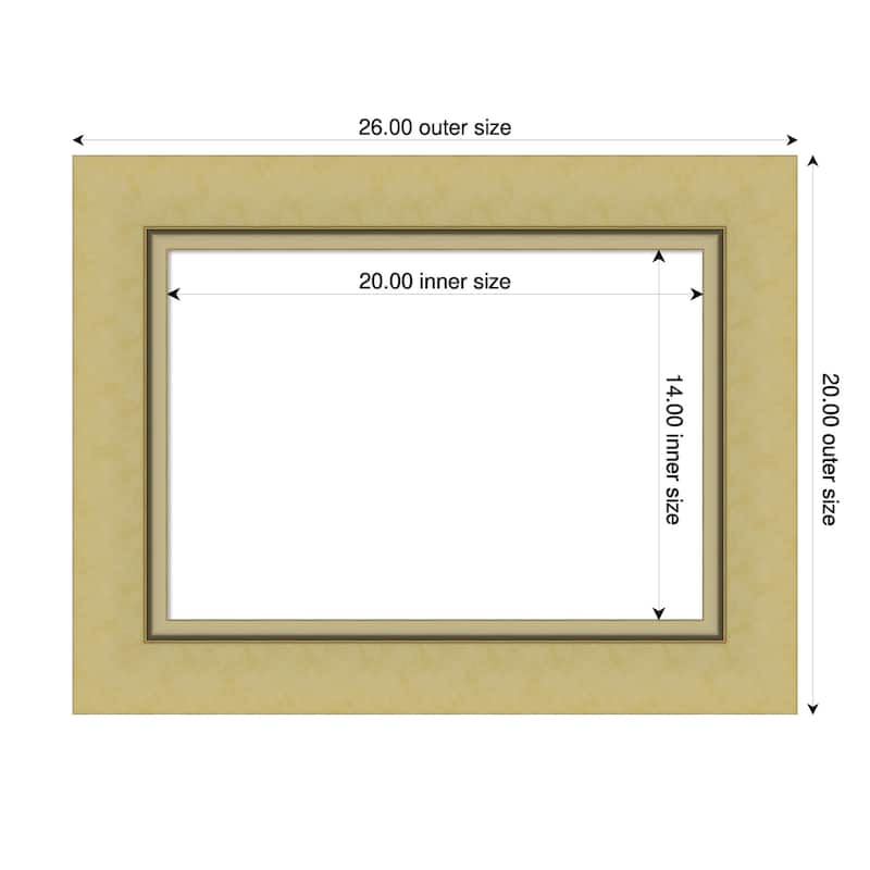 Amanti Art Landon Gold Framed Dry Erase Magnetic Board - 26 x 20 in