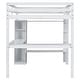 preview thumbnail 10 of 23, Full Loft Bed with L-shaped Desk, Wardrobe and Storage Shelves, White