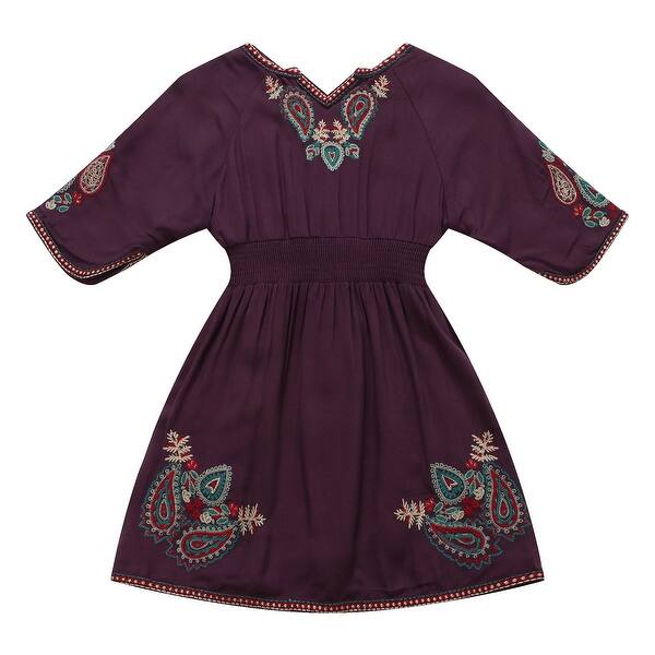 Shop Richie House Girls Dress With Embroidery On Sale Free
