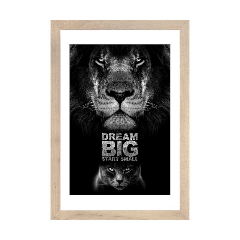 iCanvas "Dream Big Start Small Motivational Quote" by Adrian Baldovino - Natural - 24x16x1