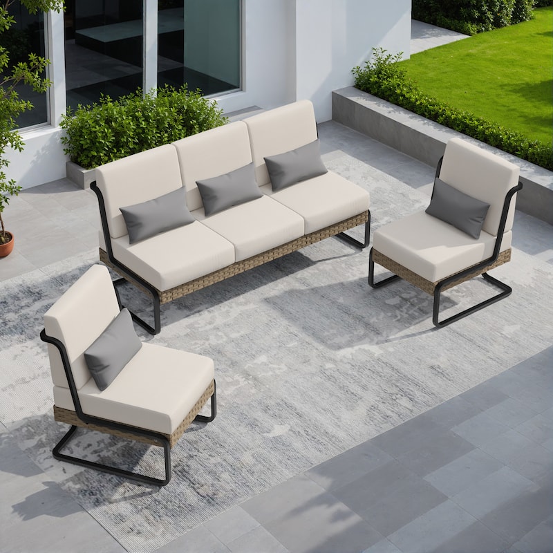 Corvus Akrotiri 3-piece Outdoor Conversation Seating Set