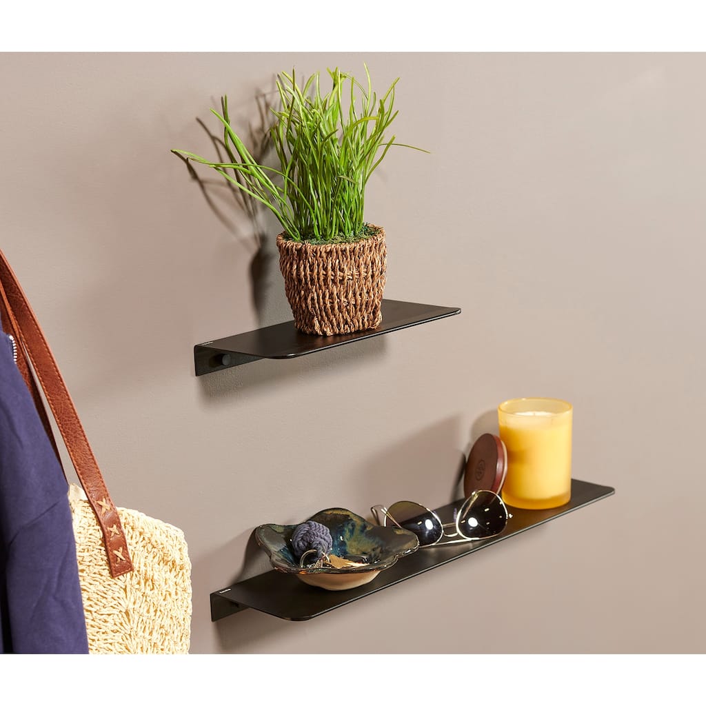 Haceka Matte Black Floating Wall Shelf