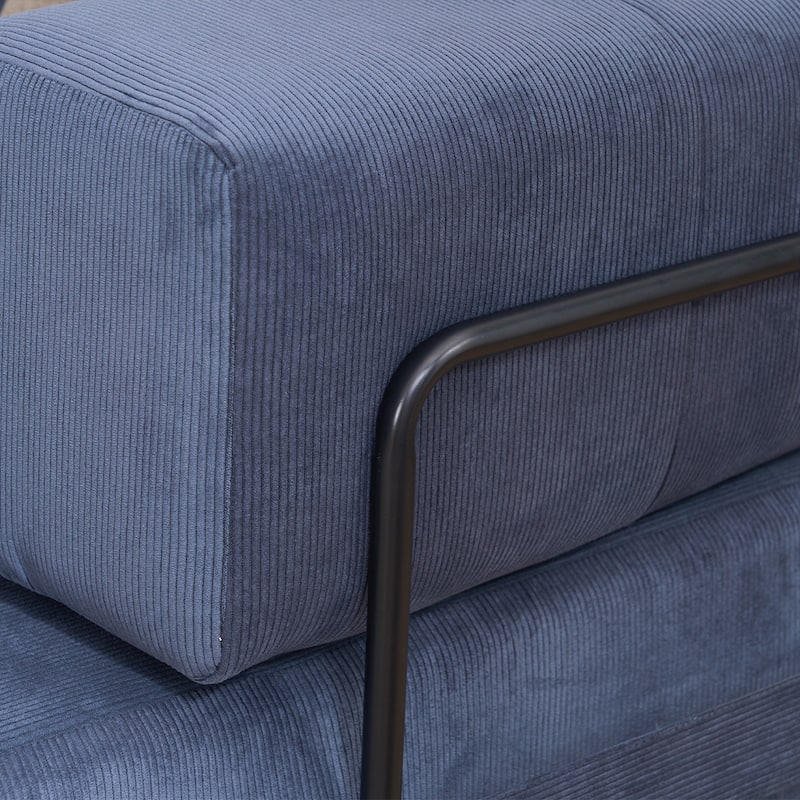 78.5" Folding Sofa Bed with 2 Pillows, Convertible Foam Futon Couch, Corduroy Fold-Out Couch for Living Room, Office