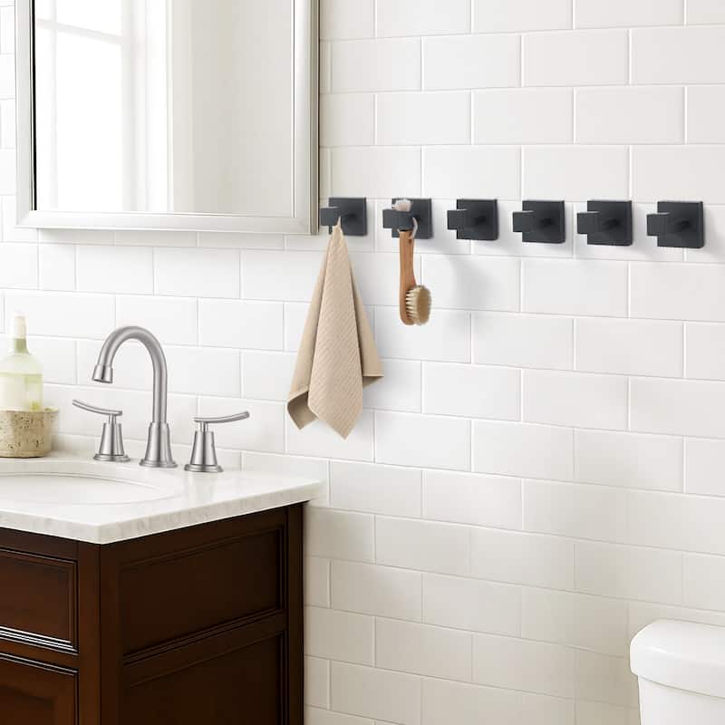 WOWOW J-Hook Wall Mount Robe/Towel Hook 6PCS