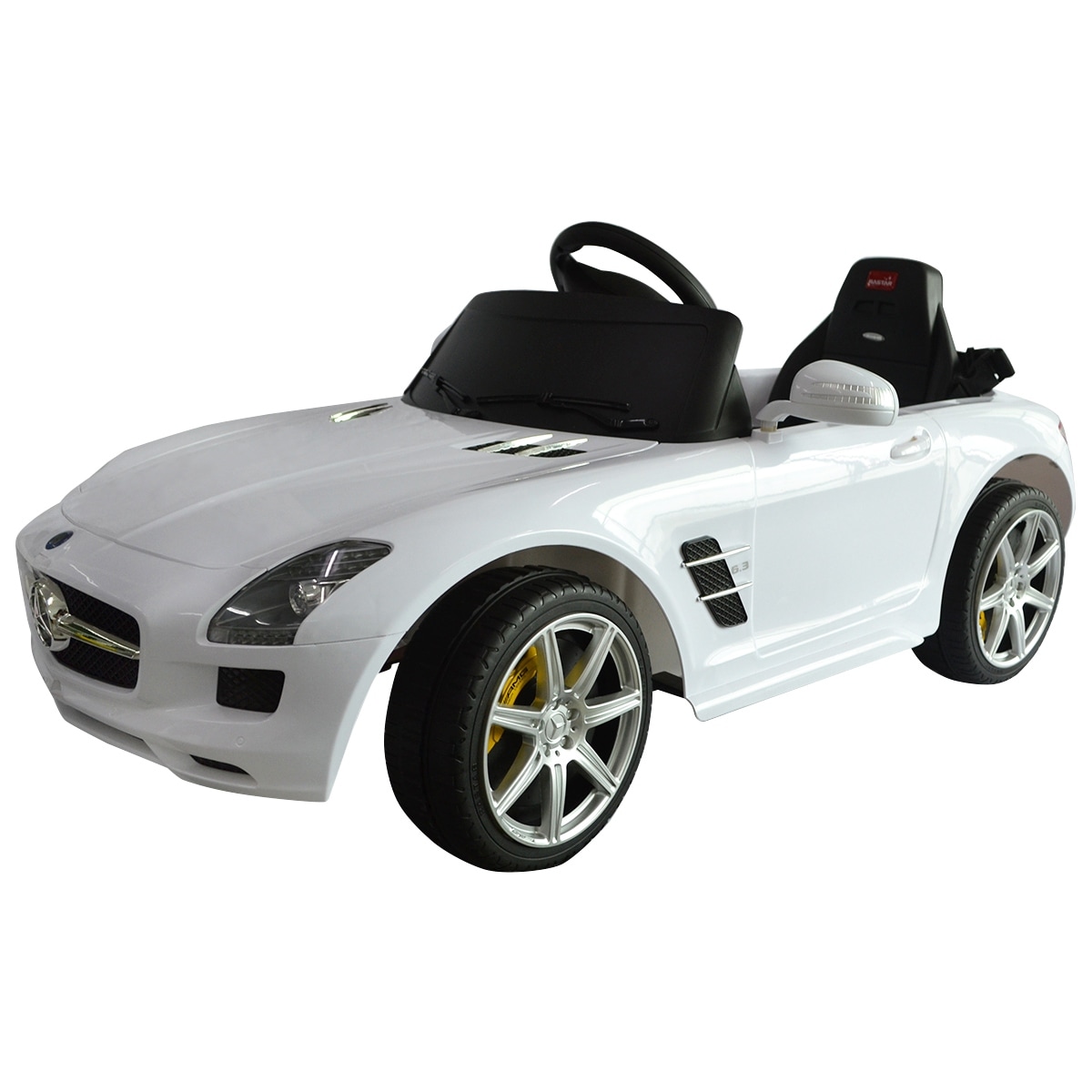 mercedes benz sls amg 6v ride on car white