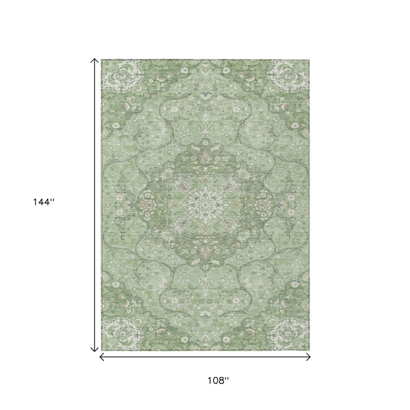 HomeRoots Medallion Traditional Rectangle Outdoor Rug