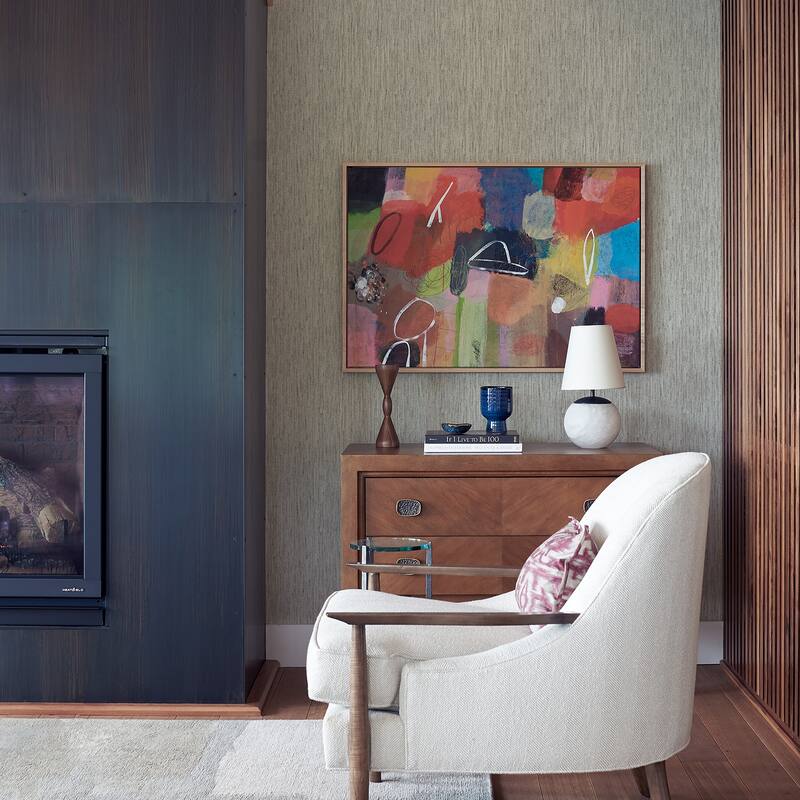 A-Street Prints Terence Grey Pinstripe Texture Wallpaper