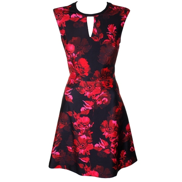 tommy hilfiger red floral dress