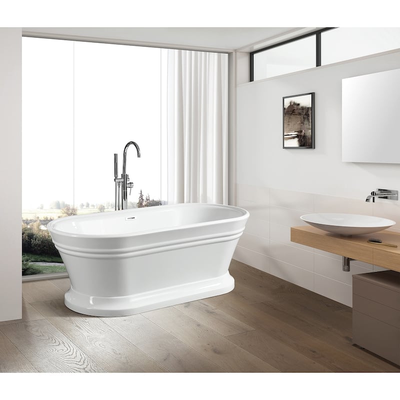 Vanity Art 67" Acrylic Freestanding Soaking Bathtub