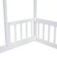 preview thumbnail 8 of 7, Full House-shaped Roof Headboard Floor Bed Kidsbed, White