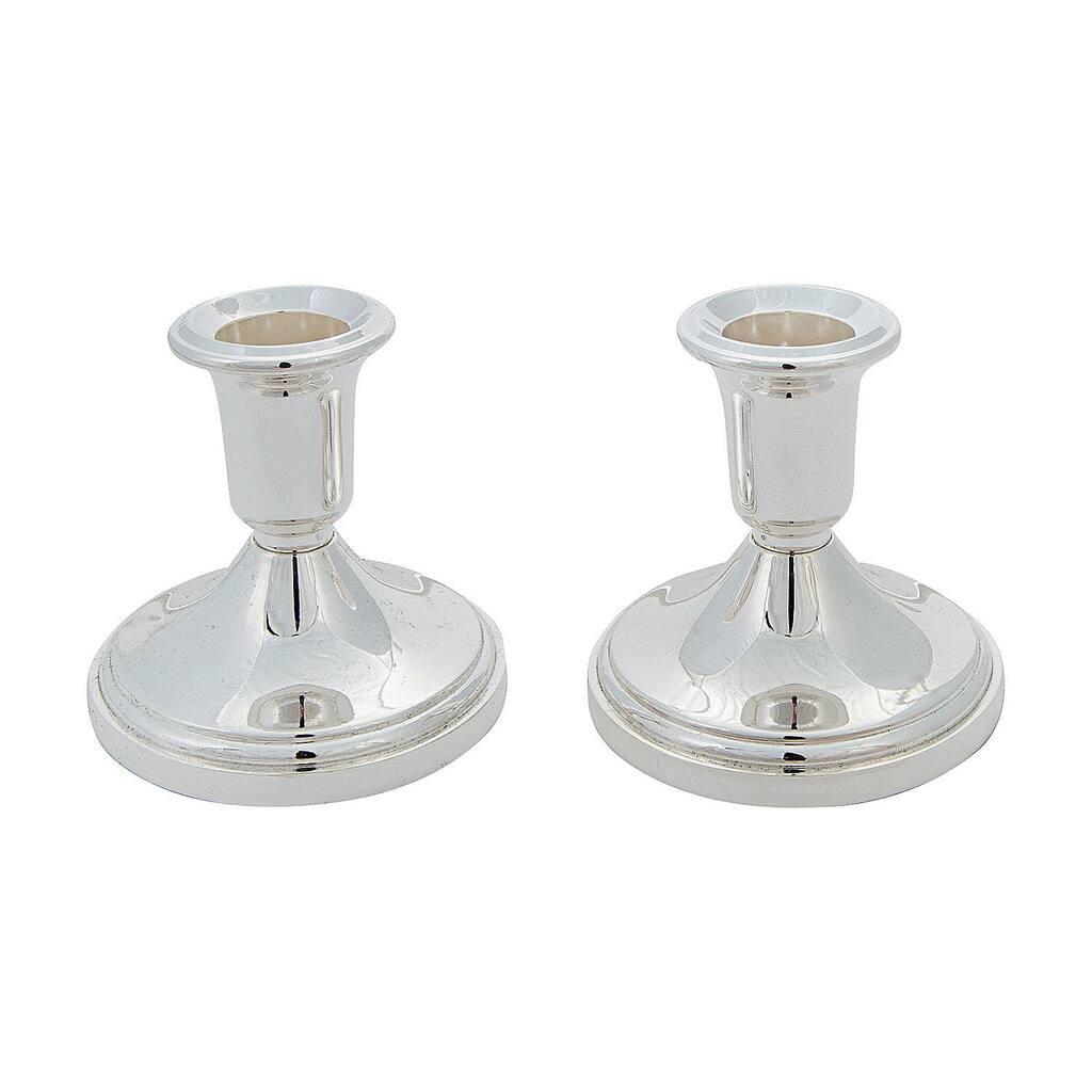 Silvertone Taper Candle Holder Set, Wedding, Home Decor, Wedding & Bridal, 2 Pieces