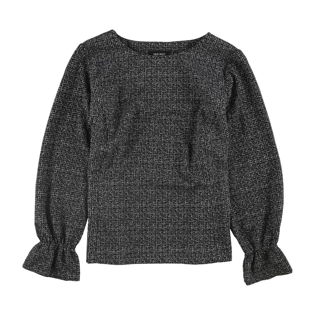 Nine West Womens Two Tone Pullover Sweater,, Black, 2X
