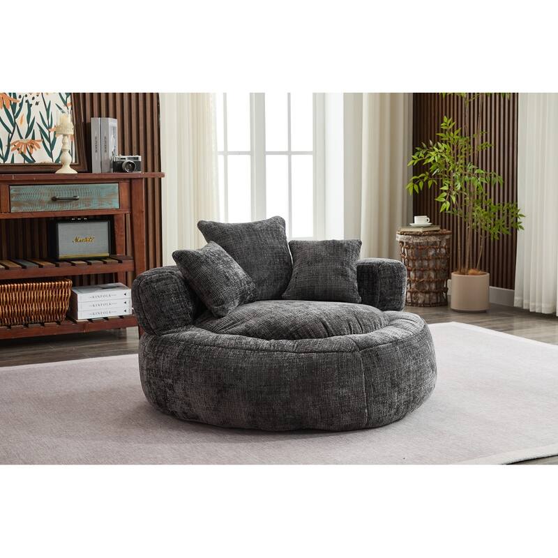 Round Bean Bag Chairs for Soft Chenille Cover