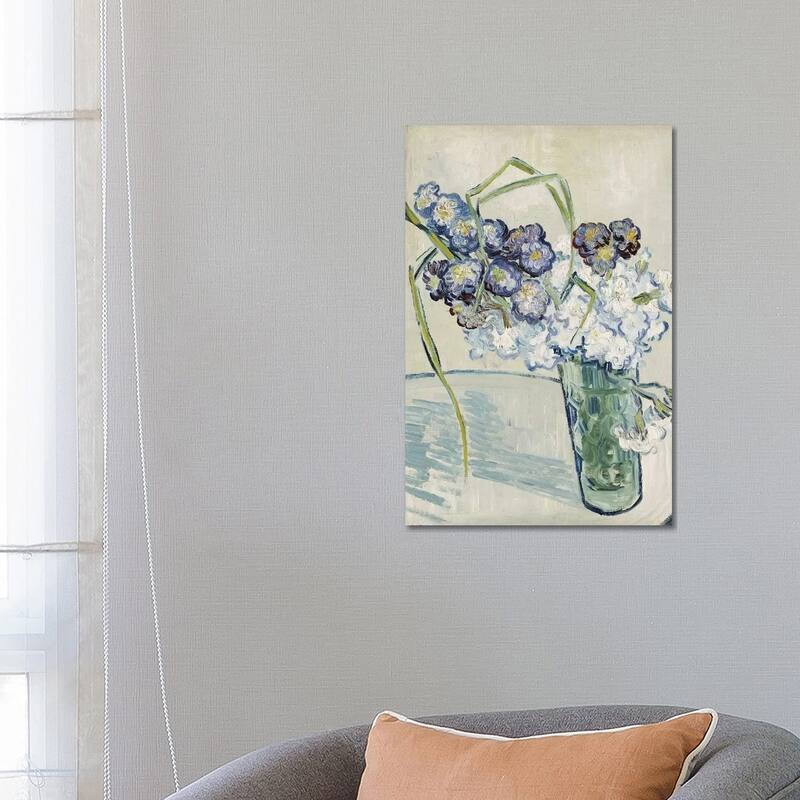 iCanvas "Still Life, Vase of Carnations, June 1890 " by Vincent van Gogh Canvas Print - 26x18x1.5