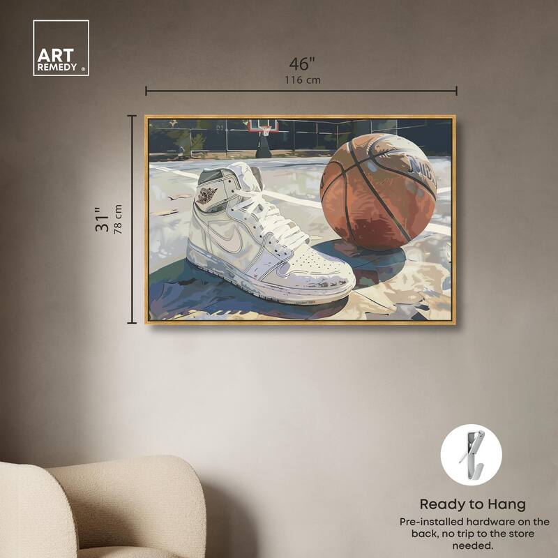 Washed Out Court Canvas by Art Remedy