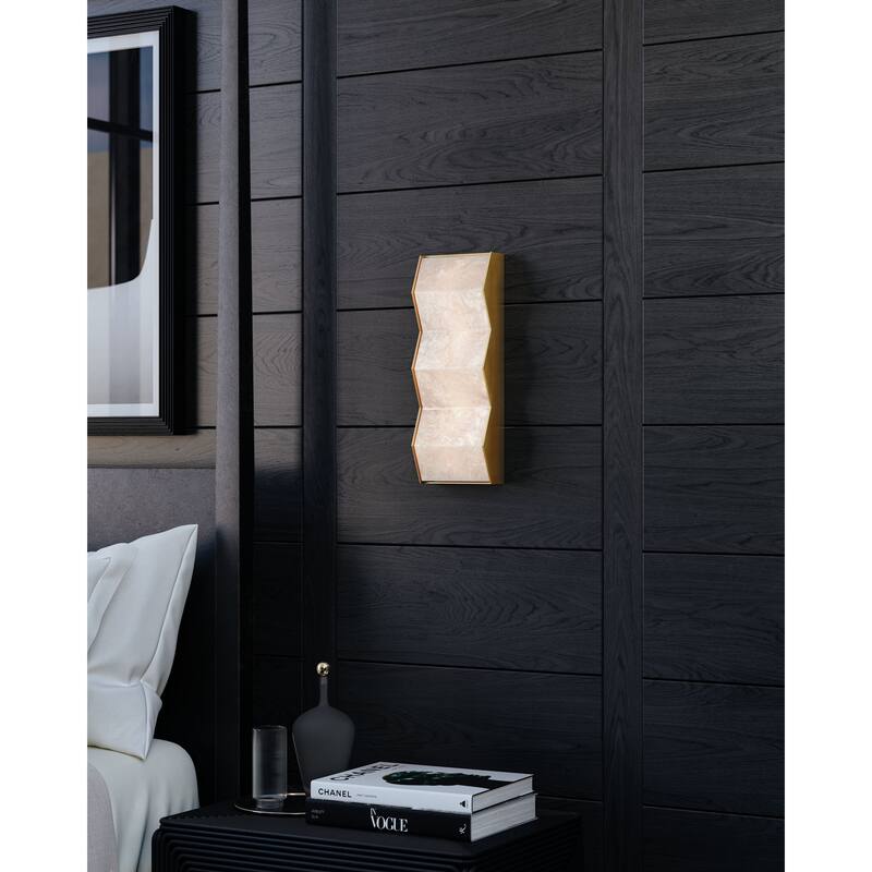 Tanzanite 16.5" High Vintage Brass Wall Sconce