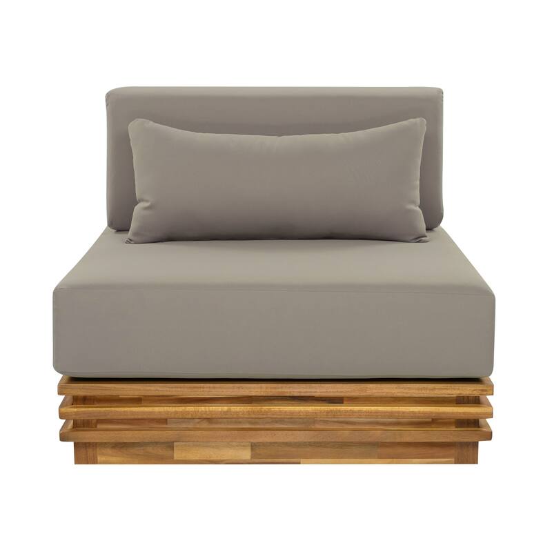 Christopher Knight Home - Solvane Outdoor Solid Wood Conversation Set with Cushions and Side Table