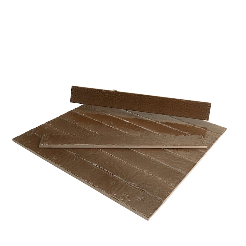 Valenza 2x16 Terra Mocha Ceramic Zellige Subway Wall Tile (10.76 sq ft/case) - 50 Pack
