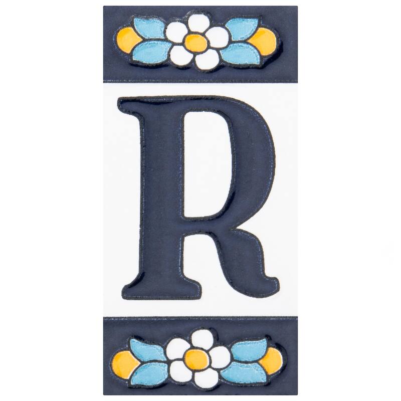 Merola Tile Sevillano Flora Address 2-1/8 in. x 4-3/8 in. Ceramic Wall Tile - R