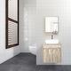 preview thumbnail 1 of 39, 24" Bathroom Vanity Set Tempered Glass/ Ceramics Sink Combo Wall Mounted Natural Cabinet Faucet Drain Mirror white ceramic rectangular sink