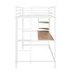 preview thumbnail 7 of 16, Metal Twin Size All-in-One Loft Bed with Ladder & Safety Guard Rails & Desk Platform Bed and Shelve Upholstered Bed